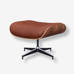 Charles Eames lounge chair and ottoman in rosewood Tan Brown