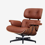 Charles Eames lounge chair and ottoman in rosewood Tan Brown