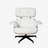 Charles Eames lounge chair and ottoman in rosewood white