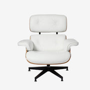 Charles Eames lounge chair and ottoman in rosewood white