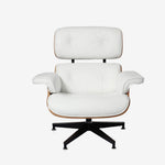 Charles Eames lounge chair and ottoman in rosewood white