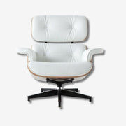 Eames Lounge Chair & Ottoman – Walnut Wood | White
