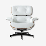 Eames Lounge Chair & Ottoman – Walnut Wood | White