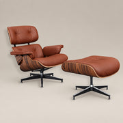 Eames Lounge Chair Replica: Rosewood & Brown 