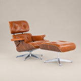 Eames Lounge Chair Replica: Rosewood & Brown