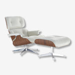 Eames Lounge Chair Replica: Rosewood & White
