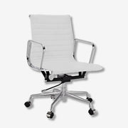 Eames Low Back Ribbed Office Chair EA117  – White