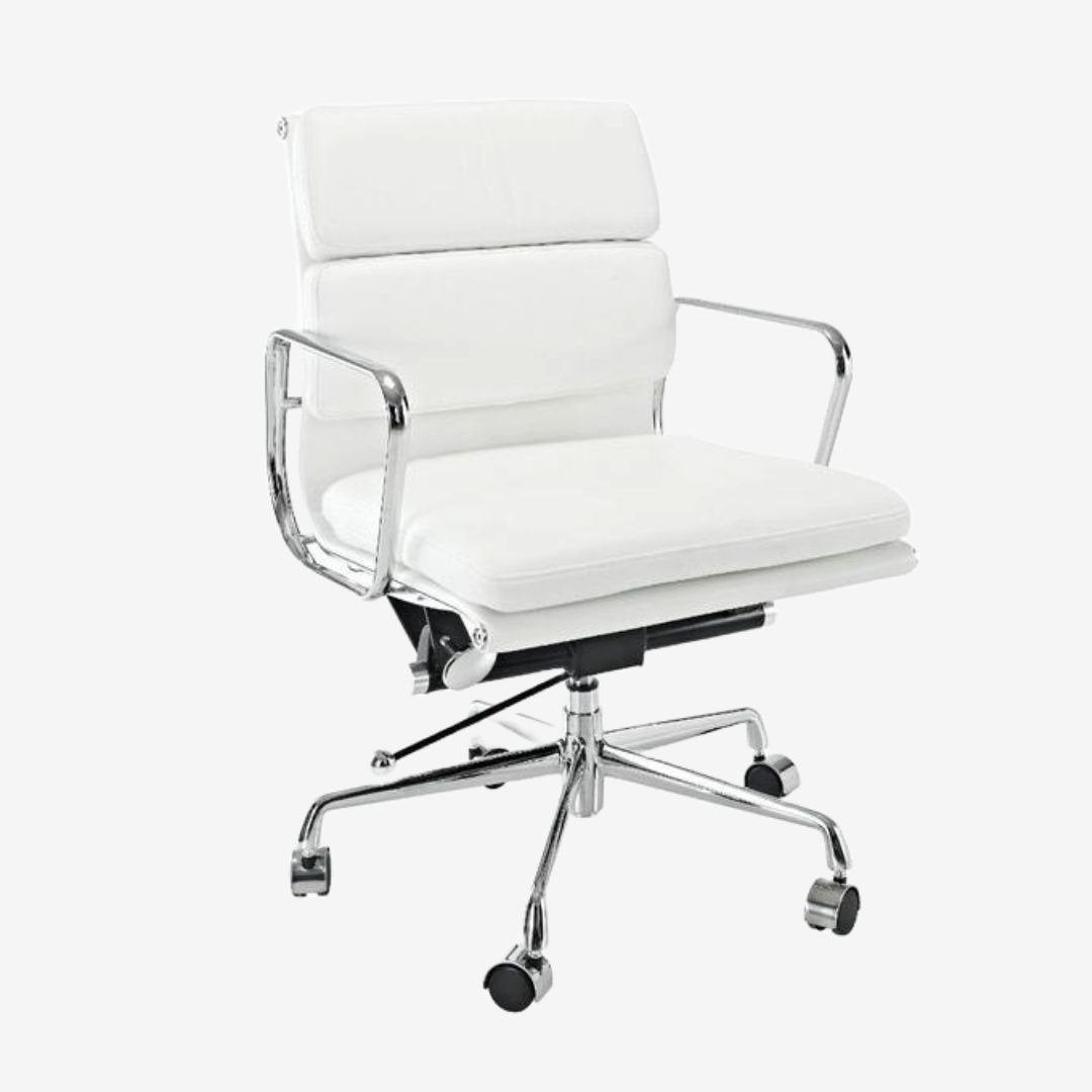 Eames Low Back Soft Pad Office Chair EA217 - White