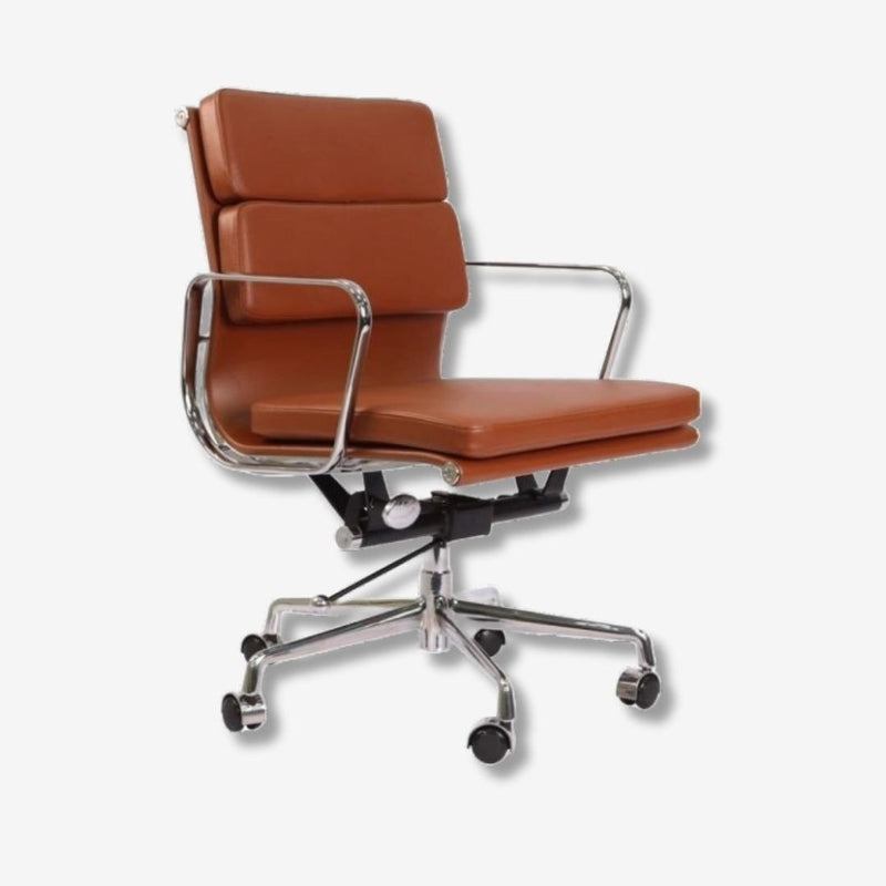 Eames Low Back Soft Pad Office Chair EA217 - Tan Brown