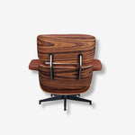 Eames Style Lounge Chair & Ottoman – Rosewood & Brown Leather