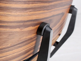 Eames Style Lounge Chair & Ottoman – Rosewood & Black Leather