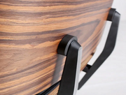 Eames Style Lounge Chair & Ottoman – Rosewood & Black Leather