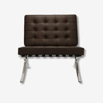 Mies Premium Barcelona Chair - Dark Brown Leather