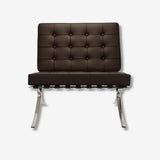 Mies Premium Barcelona Chair - Ivory Black Leather