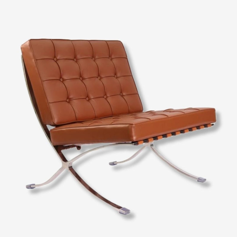 Mies Premium Barcelona Chair - Tan Brown Leather